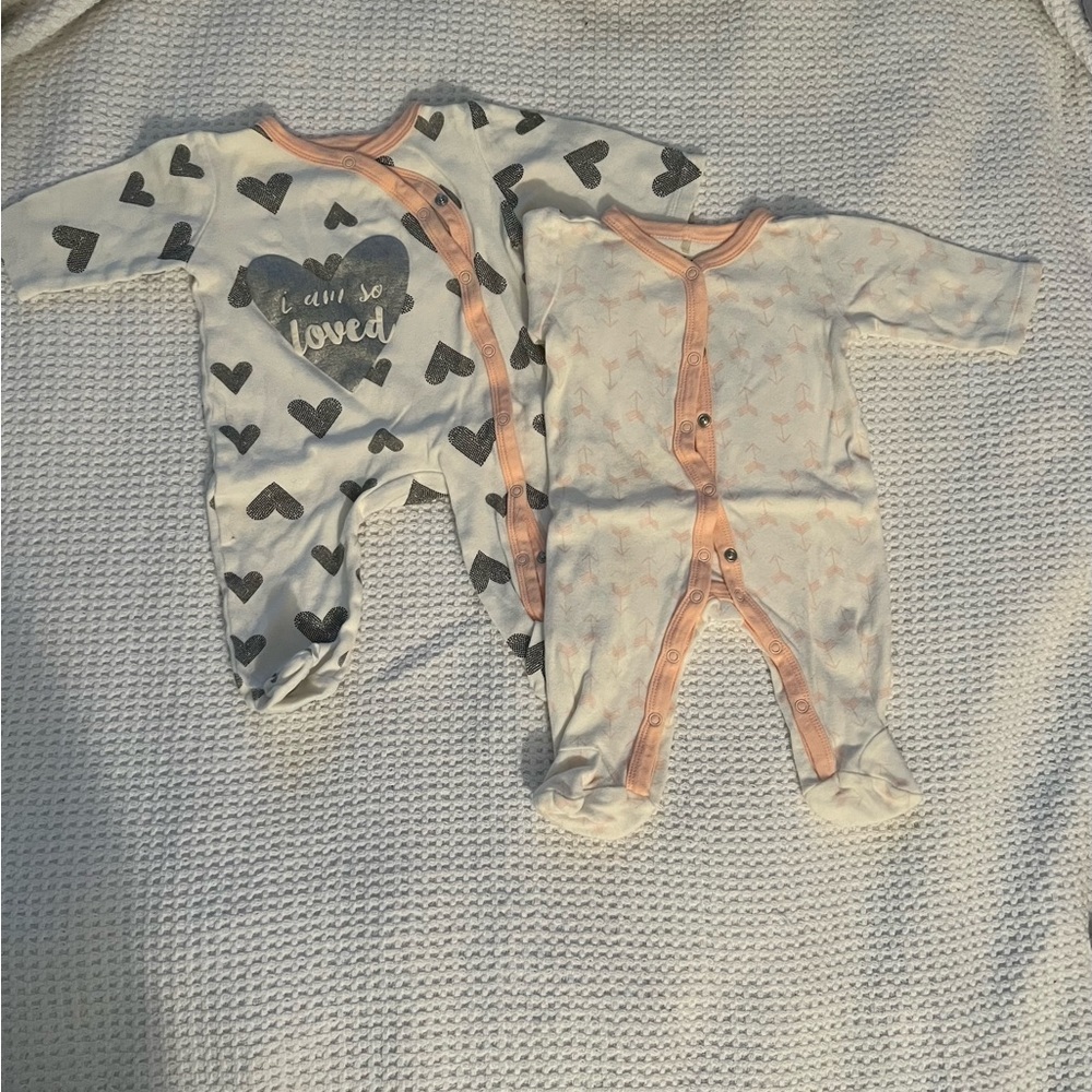 Chick Pea Baby Girl Pajamas - Size 0-3m